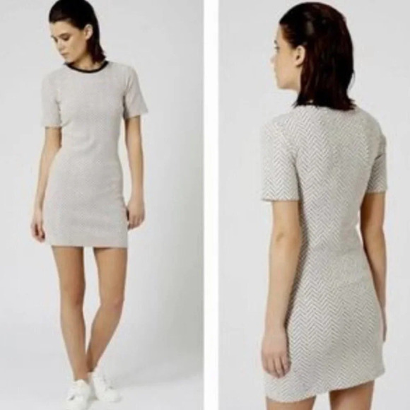 Topshop  Textured Geo Bodycon Dress - Picture 2 of 16